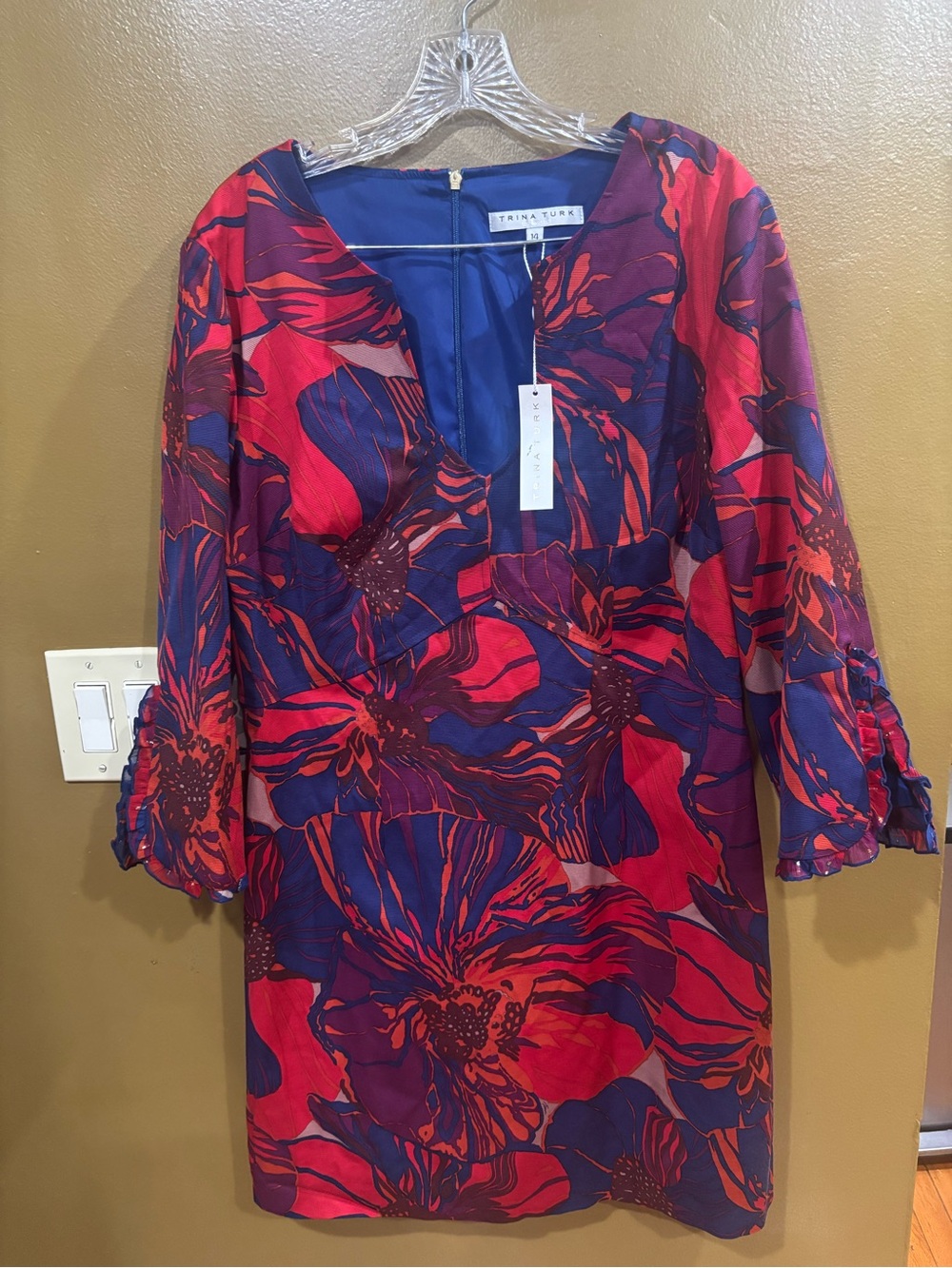 Trina Turk Women’s Sz14 Ann Margret Multicolor Abstract  Dress NWT MSRP $388